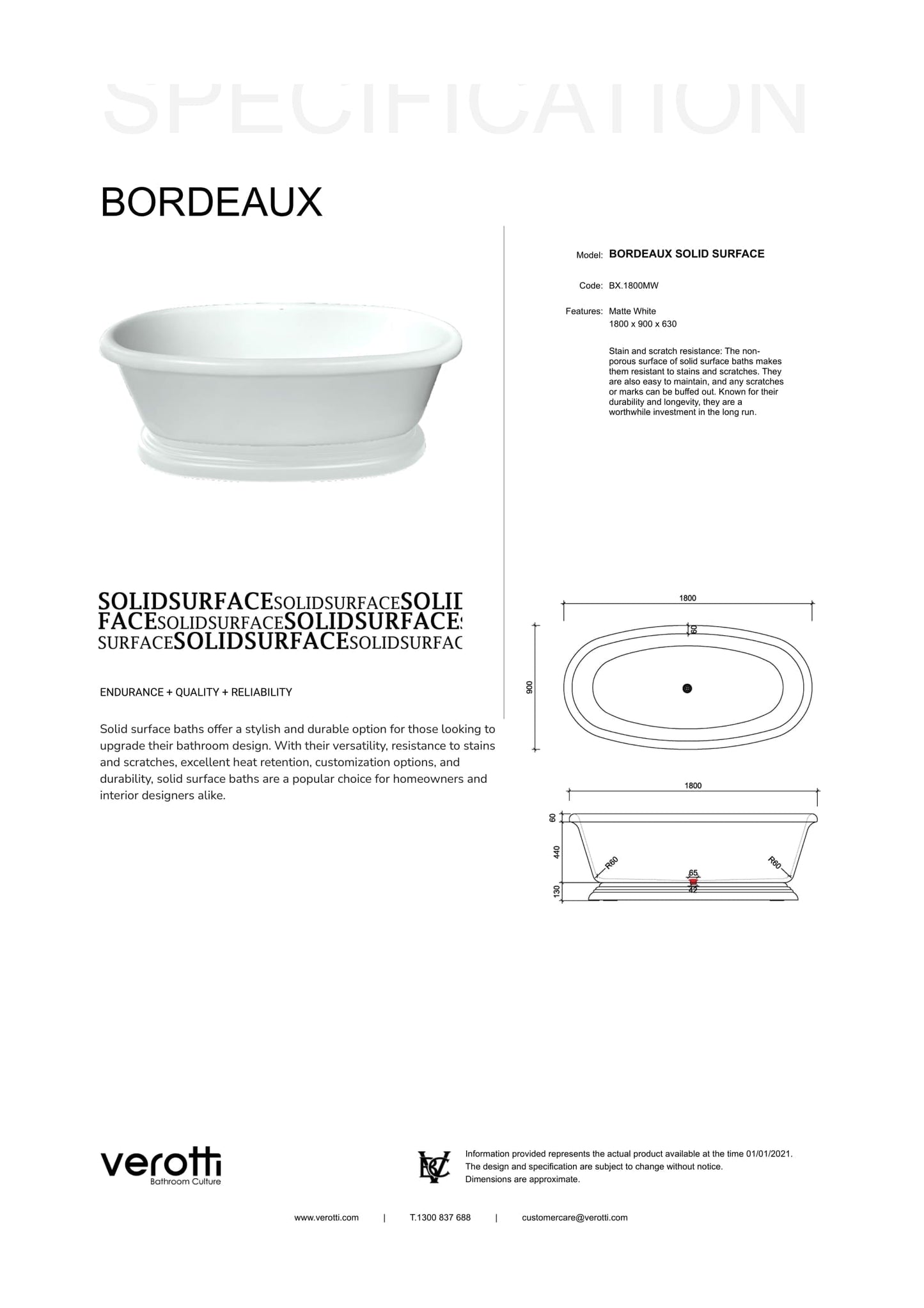 BORDEAUX SOLID SURFACE