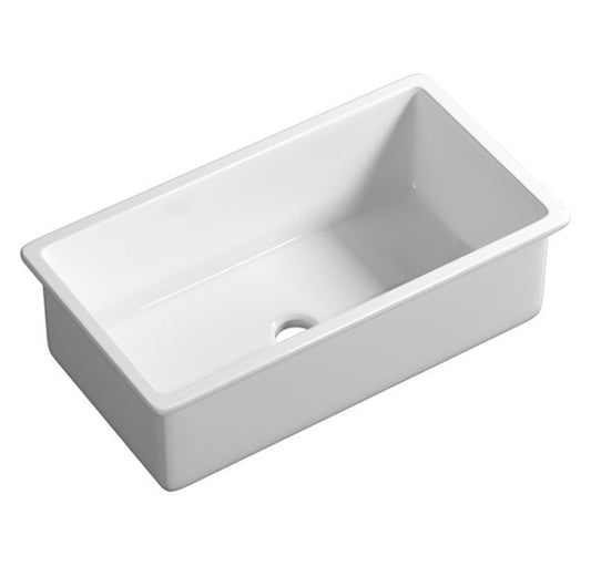 Procida Fireclay Inset/Undermount Sink 813mm x 483mm x 254mm