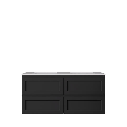 Hamilton Federation Wall Hung Cabinet Matte Black LK-FH1220W-MB