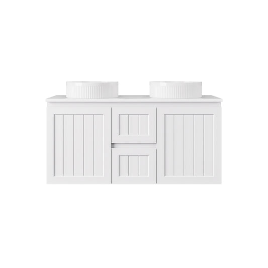 Archill Federation Wall Hung Matte White PVC Cabinet LK-FA124DW-MW