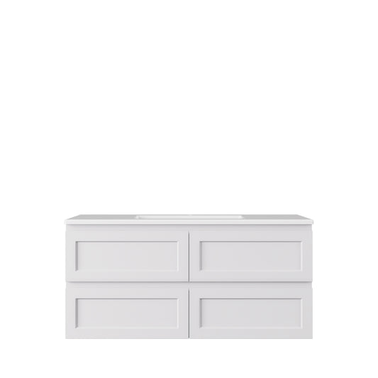 Hamilton Federation Slim Wall Hung Cabinet Matte White LK-FH1221W-MW