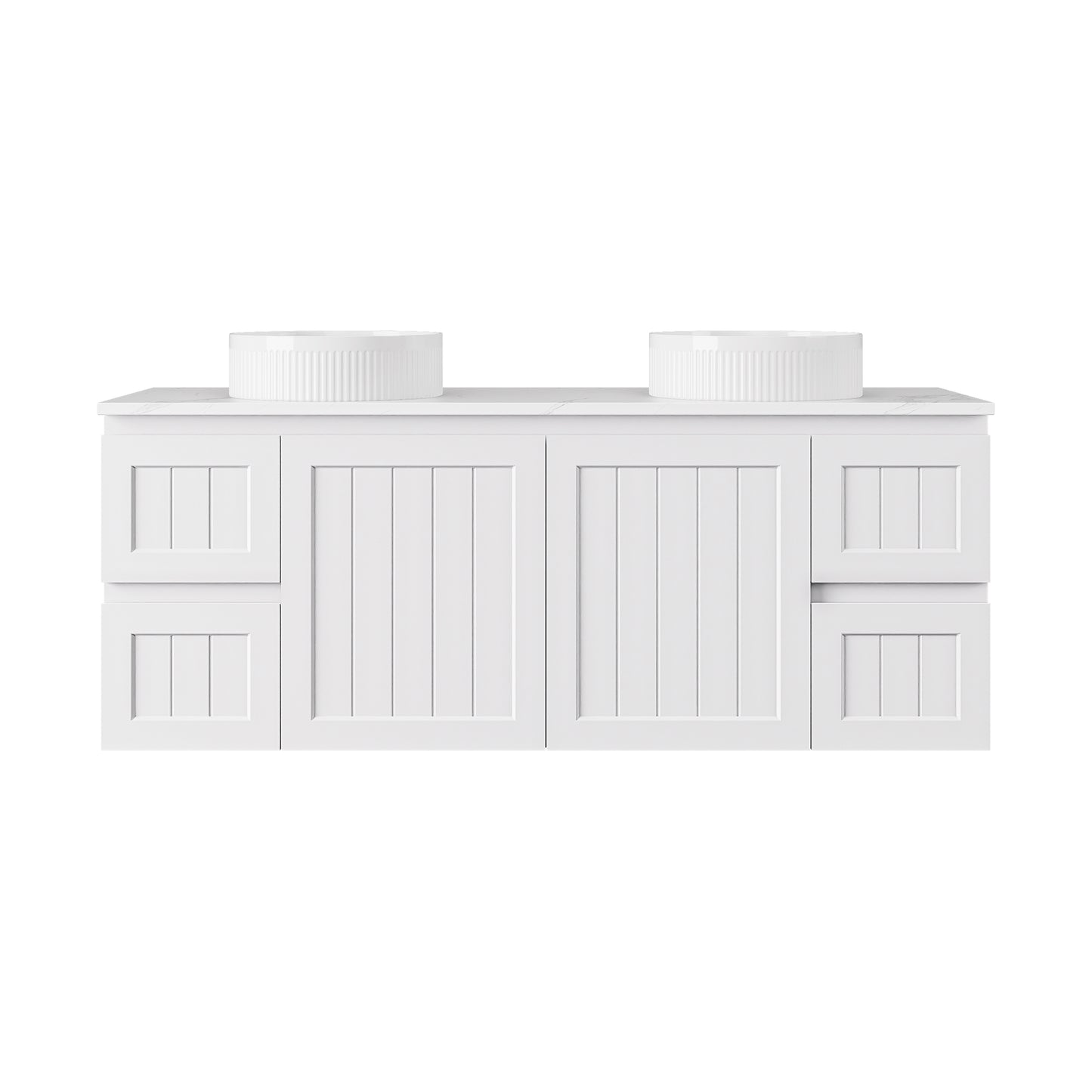 Archill Federation Wall Hung Matte White PVC Cabinet LK-FA154W-MW