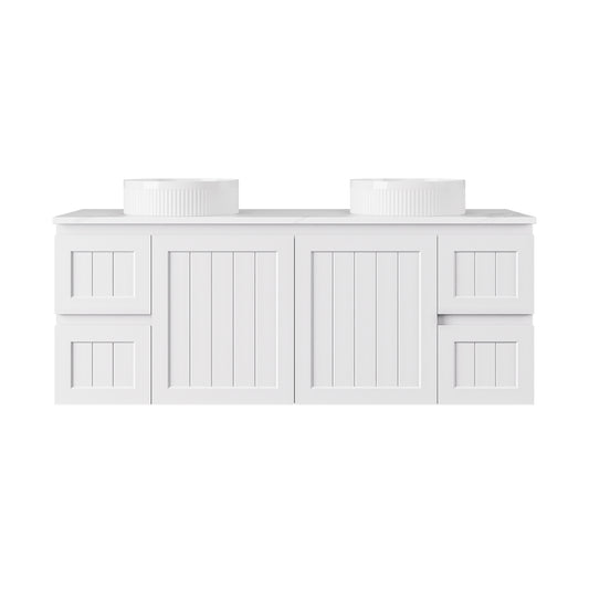 Archill Federation Wall Hung Matte White PVC Cabinet LK-FA154W-MW
