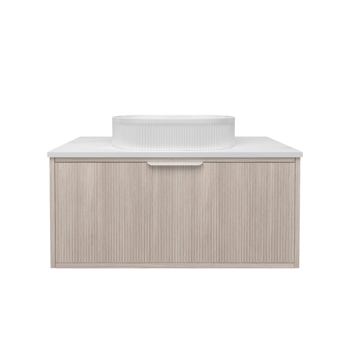 Kliff Oak Fluted Wood Grain Vanities 900mm