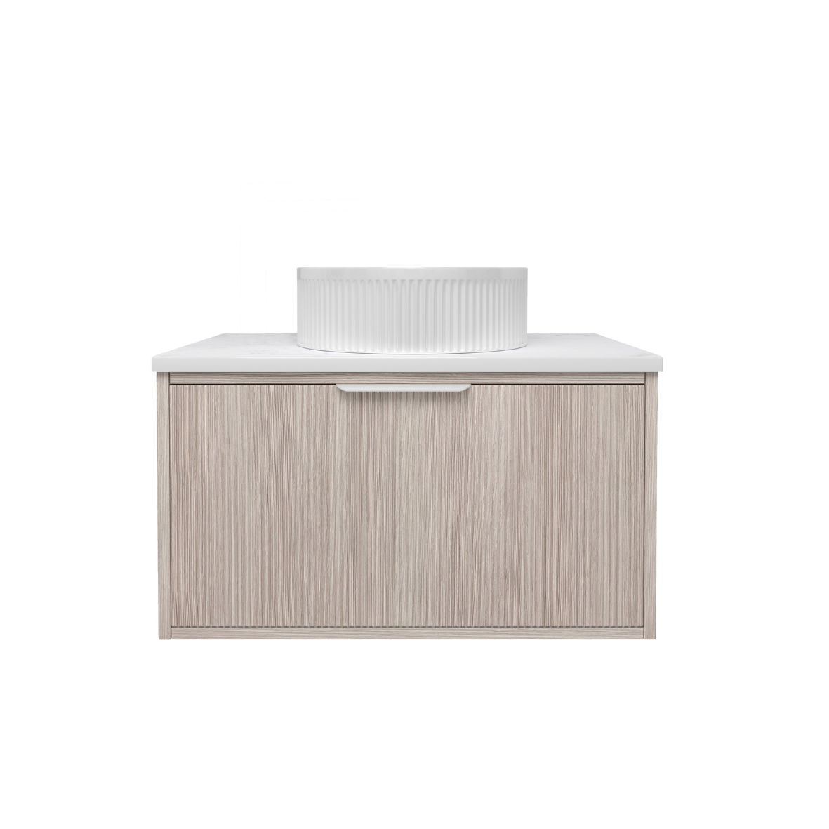Kliff Oak Fluted Wood Grain Vanities 750mm