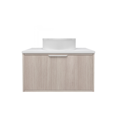 Kliff Oak Fluted Wood Grain Vanities 750mm