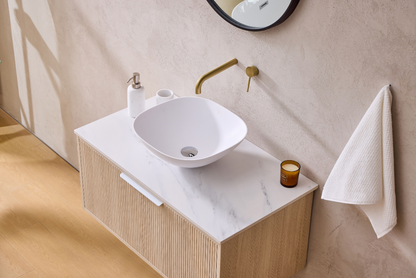 Kliff Oak Fluted Wood Grain Vanities 900mm
