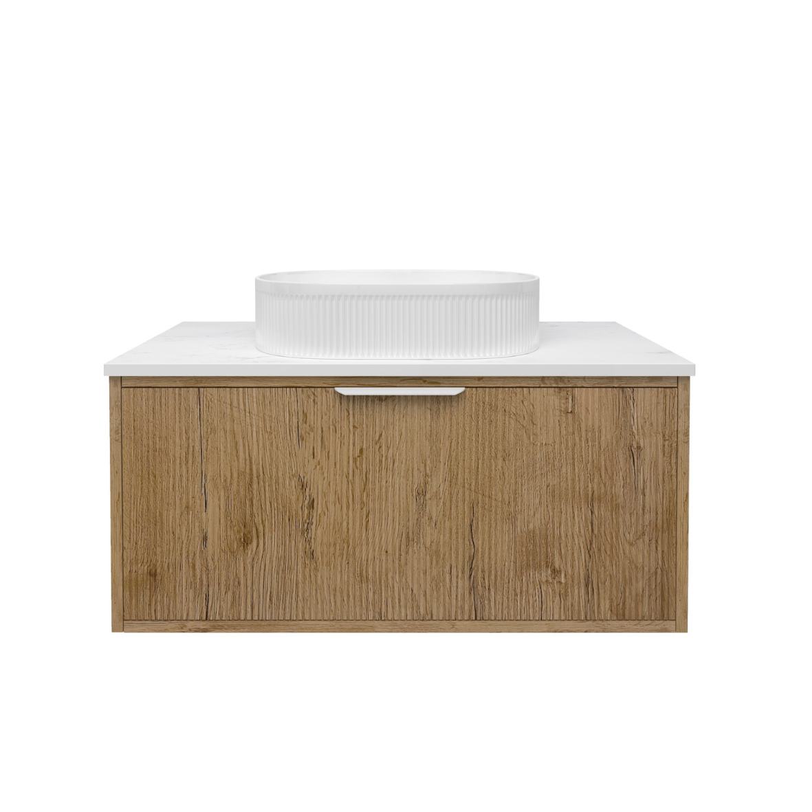 Kliff Oak Fluted Wood Grain Vanities 900mm