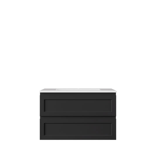 Hamilton Federation Wall Hung Cabinet Matte Black LK-FH900W-MB
