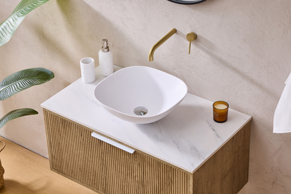 Kliff Oak Fluted Wood Grain Vanities 900mm