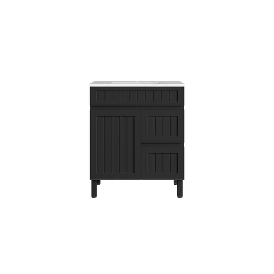 Archill Federation Free Standing PVC Cabinet with soft closing doors Matte Black LK-FA74RL-MB