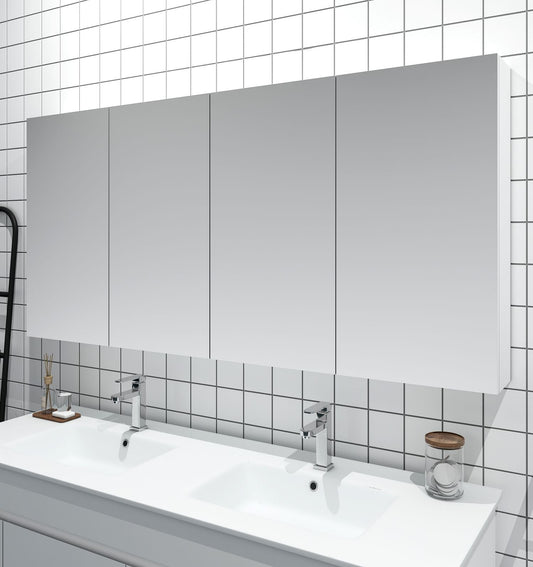 PVC Shaving Cabinet 1500mm - Gloss White