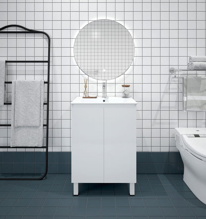 BIANCA 600mm MDF Slim Freestanding Vanity