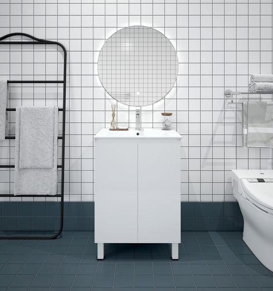 BIANCA 600mm MDF Slim Freestanding Vanity
