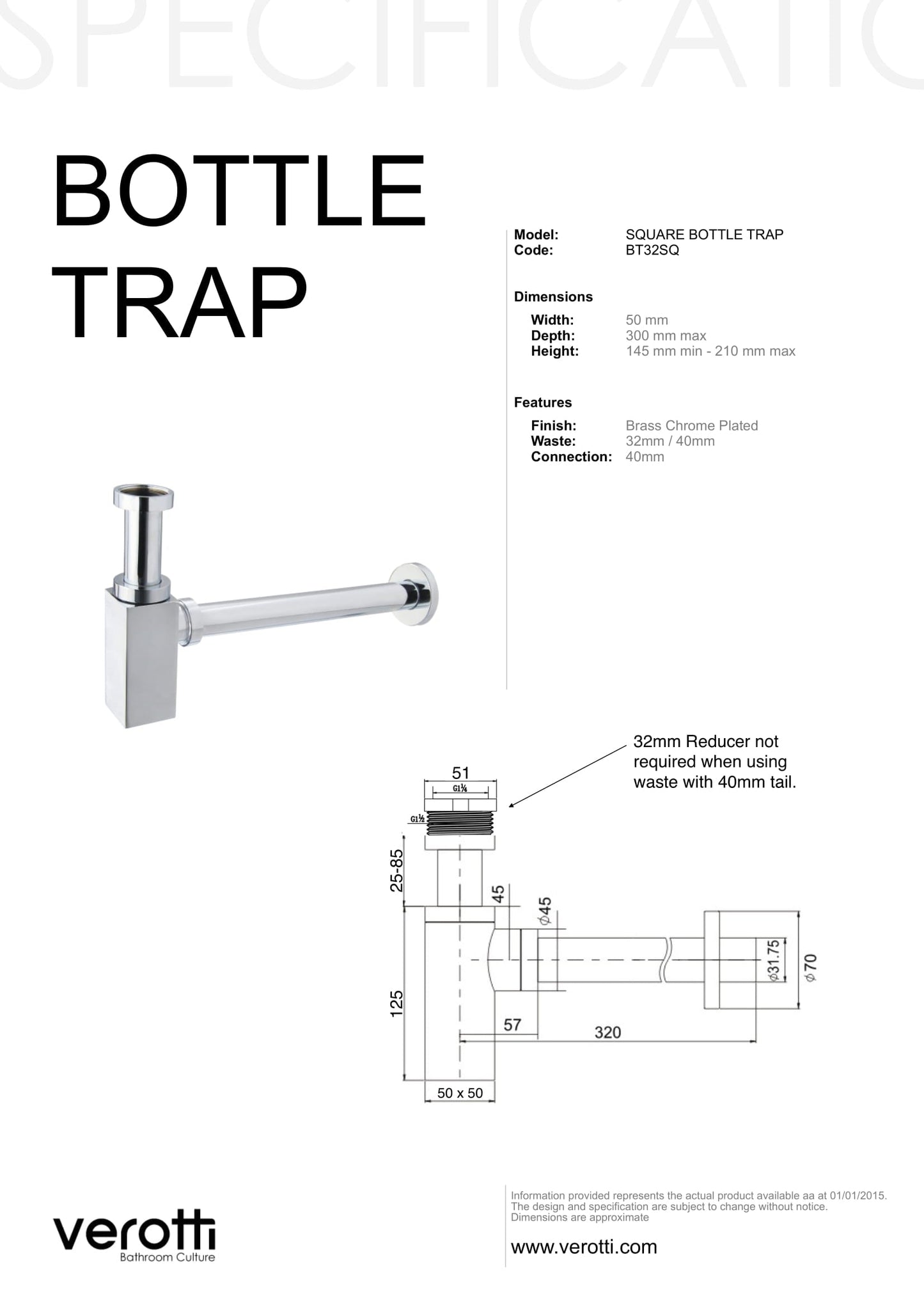 BOTTLE TRAP SQUARE