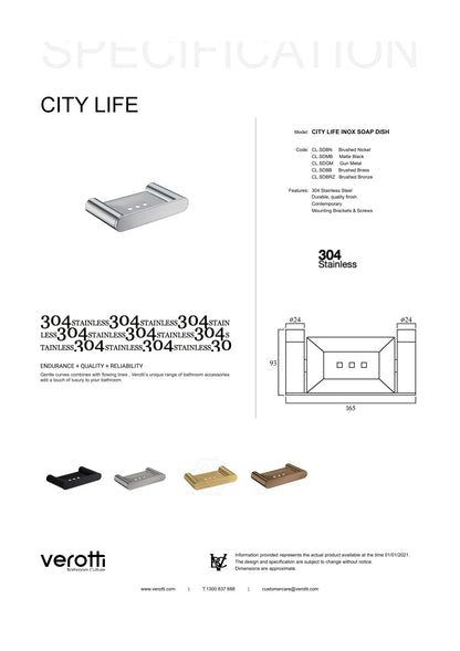 City Life Inox Soap Dish