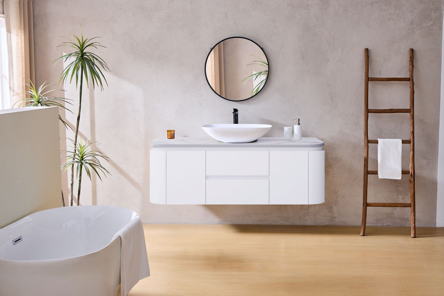 Devito Modern Wall Hung Vanity PVC Cabinet