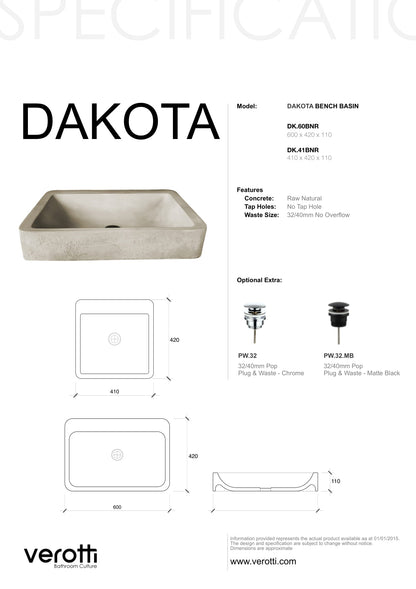 DAKOTA (W410, D420, H110)
