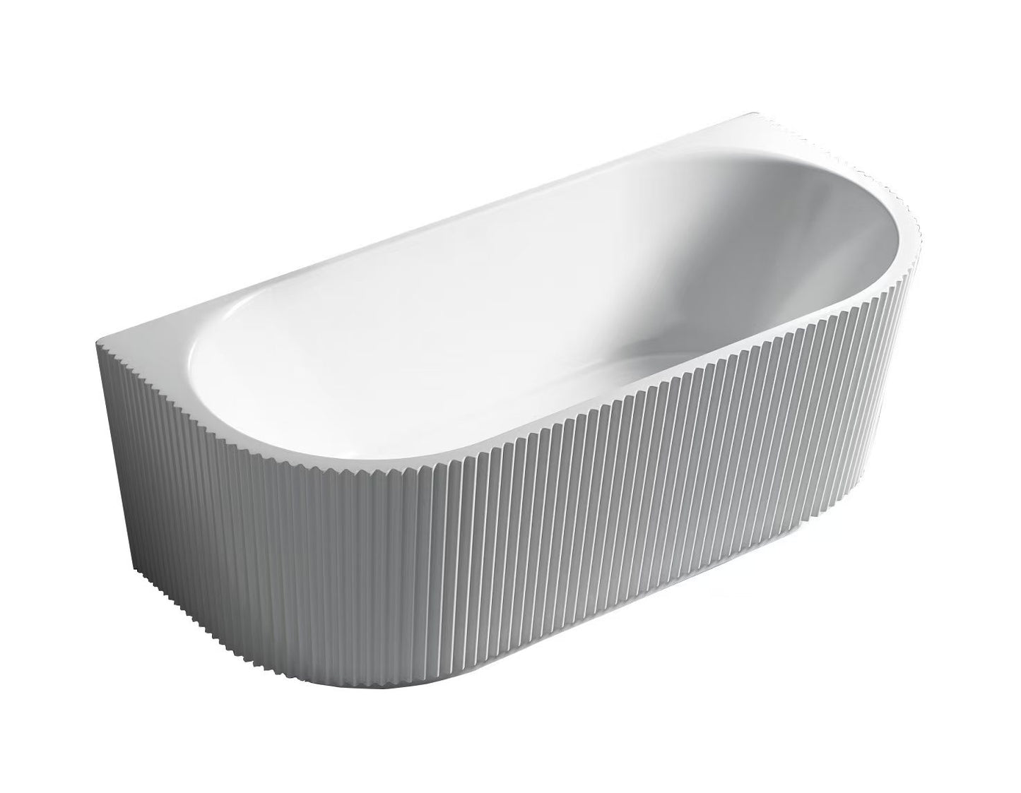 BINGIE Fluted Skirt Back to Wall Bath LK-FBG1500GW/MW