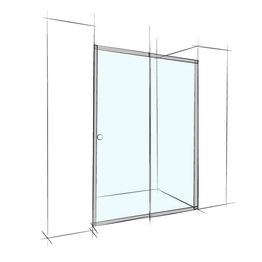 Custom Semi-Frameless Sliding Wall-To-Wall