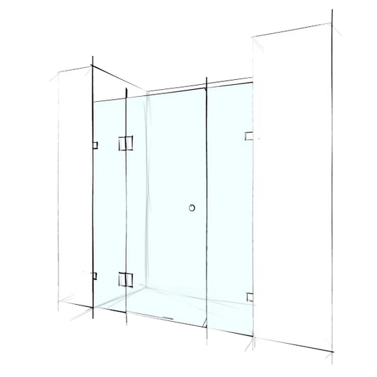 Custom Frameless Wall-To-Wall (3 Panels)