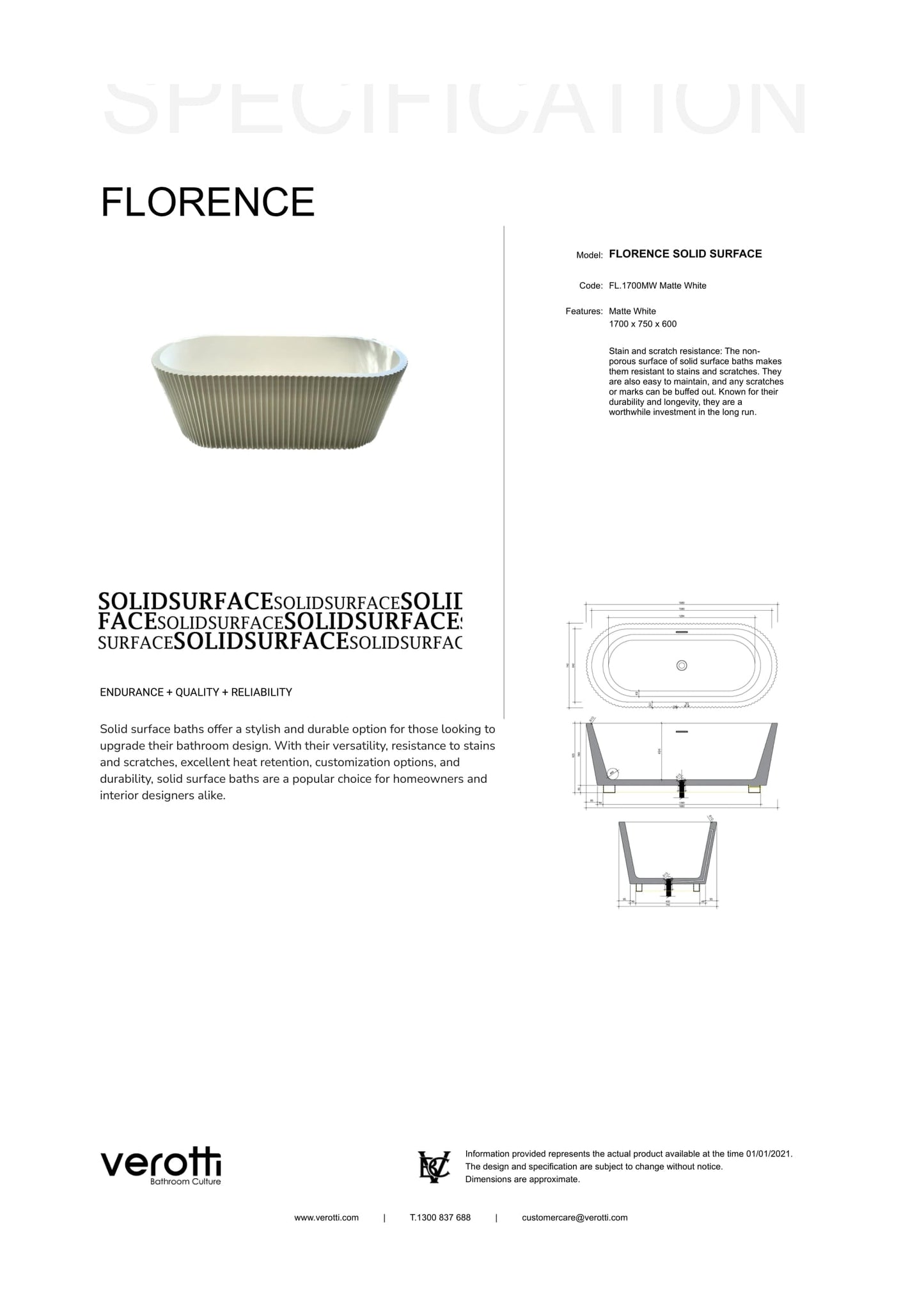 FLORENCE SOLID SURFACE