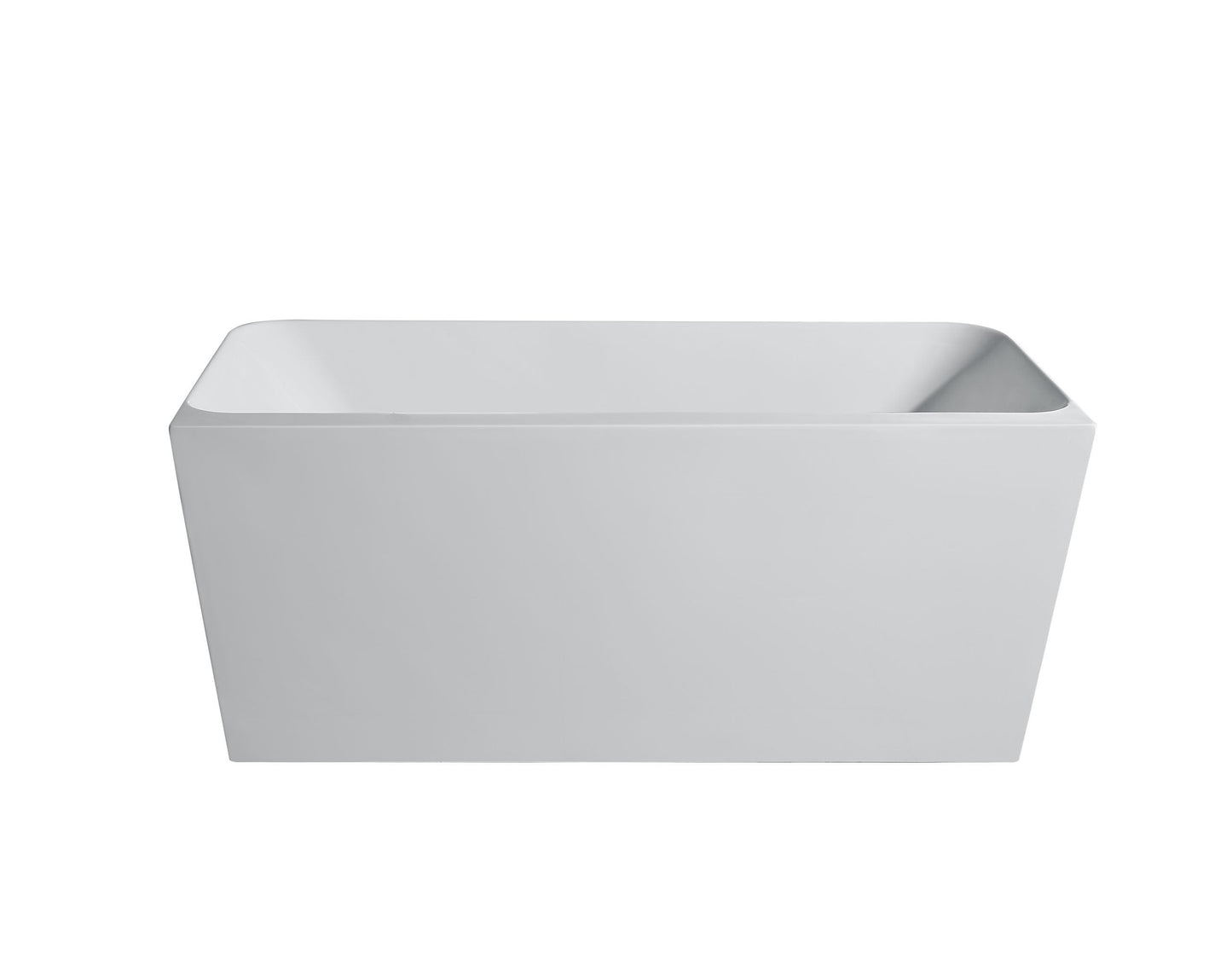 Fortuna Ultra-Thin Back-to-Wall Bathtub - Gloss White 1500mm x 750mm x 590mm