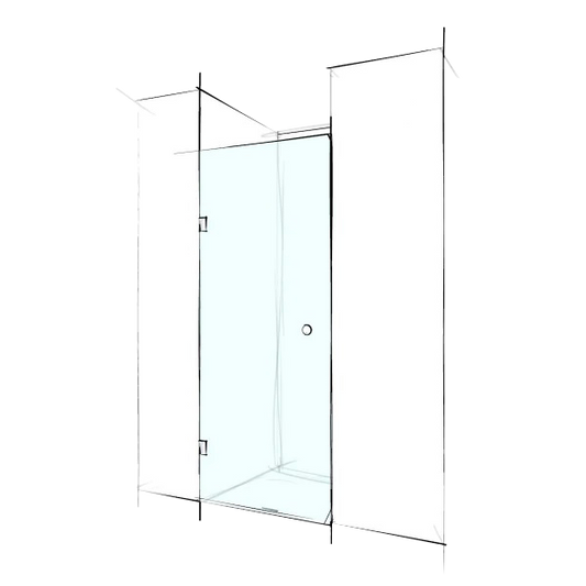 Custom Frameless Wall-To-Wall (Swing Door)