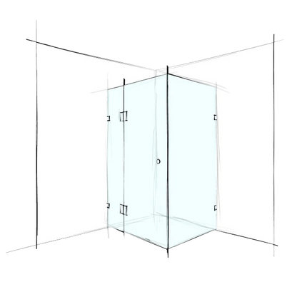 Custom Frameless Square Corner Set-In