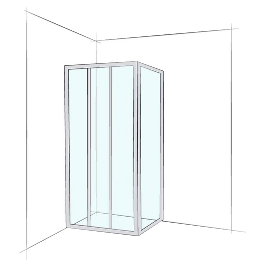 Custom Framed Sliding Corner Set-In (2 Door Sliding)