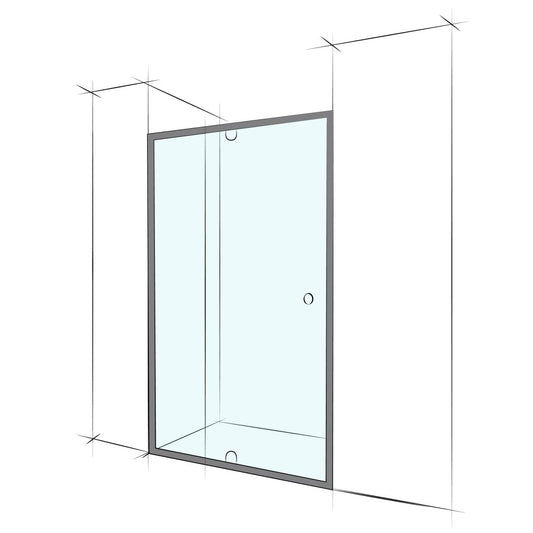 Focus Black Semi-Framed Wall-To-Wall (Adjustable)