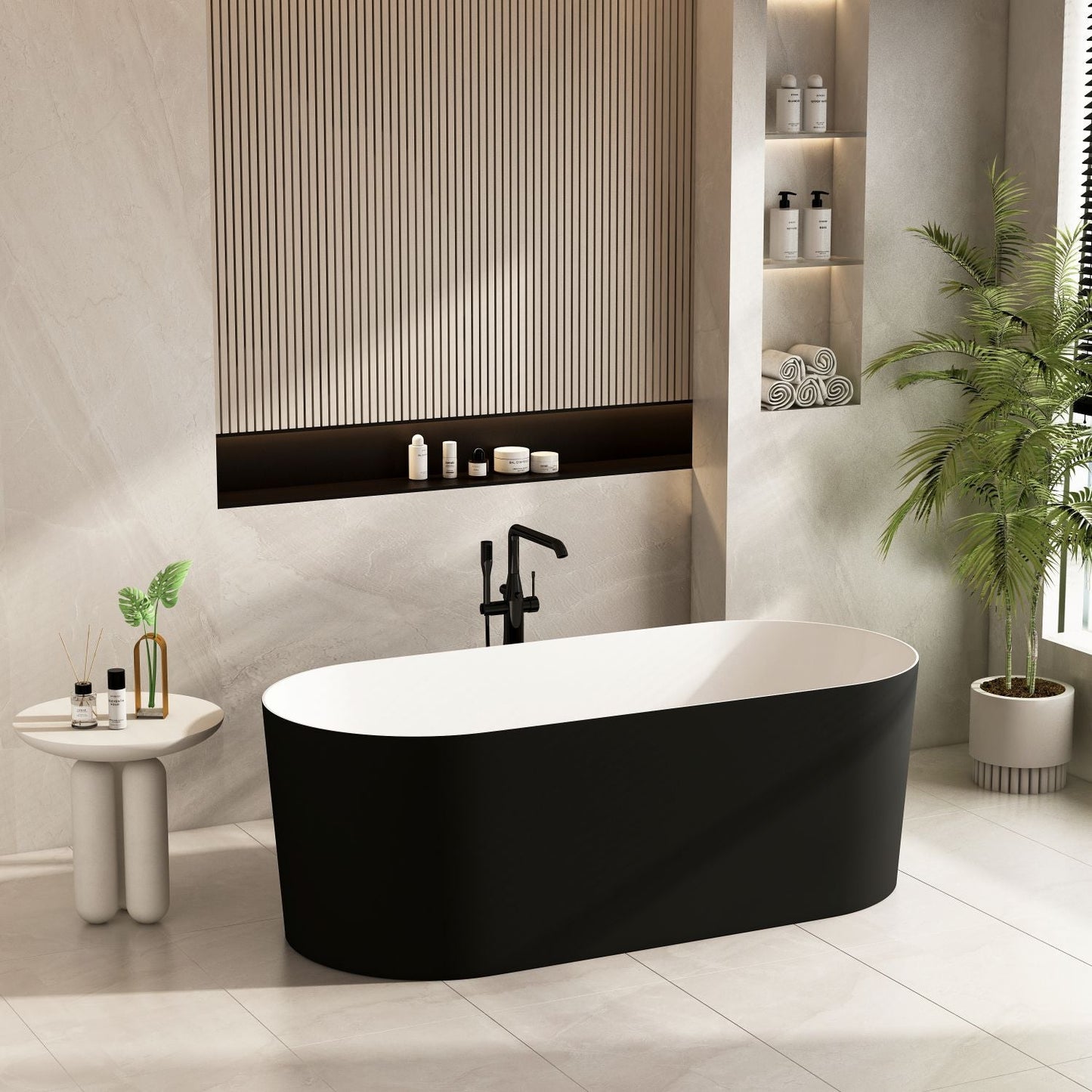 ISEO Freestanding Bathtub - Gloss White 1300mm, 1400mm, 1500mm, 1600mm, 1700mm