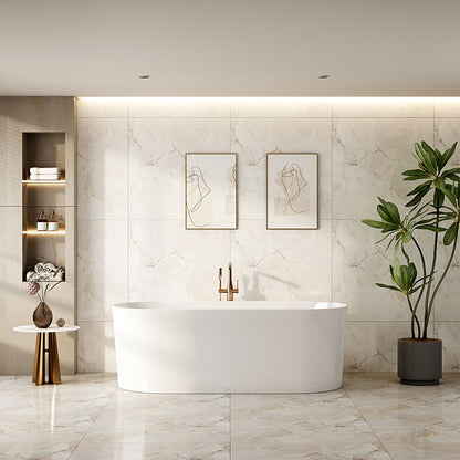 ISEO Freestanding Bathtub - Gloss White 1300mm, 1400mm, 1500mm, 1600mm, 1700mm