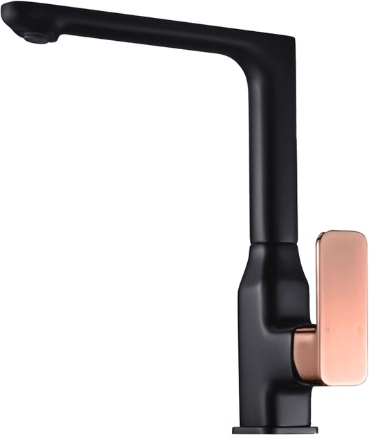 Seto Sink Mixer Matte Black / Rose Gold Handle