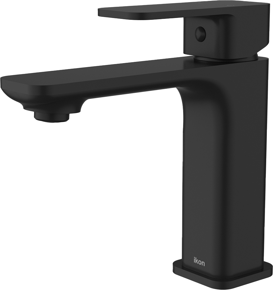 Seto Basin Mixer High Rise Matte Black / Rose Gold Handle