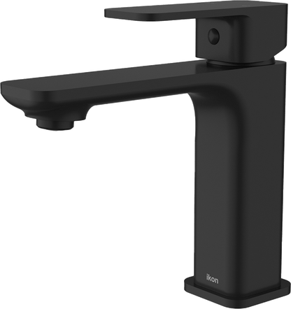 Seto Basin Mixer High Rise Matte Black / Rose Gold Handle