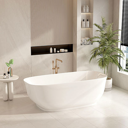 Libra Freestanding Bathtub - Gloss White 1700mm x 800mm x 580mm