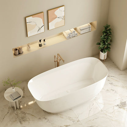 Libra Freestanding Bathtub - Gloss White 1700mm x 800mm x 580mm
