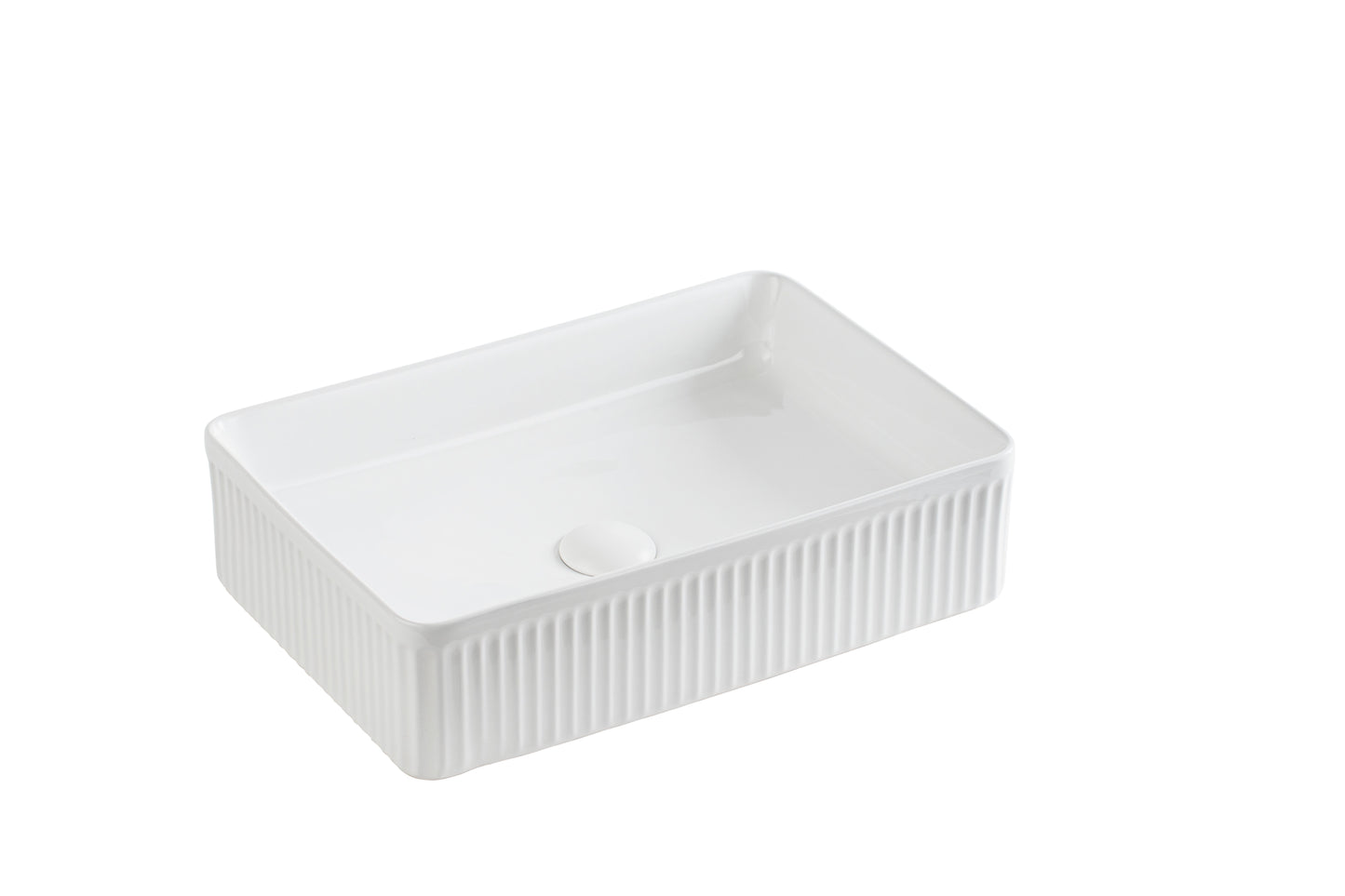 Crete Flueted Fine Ceramic Above Counter Basin