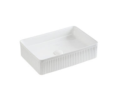 Crete Flueted Fine Ceramic Above Counter Basin
