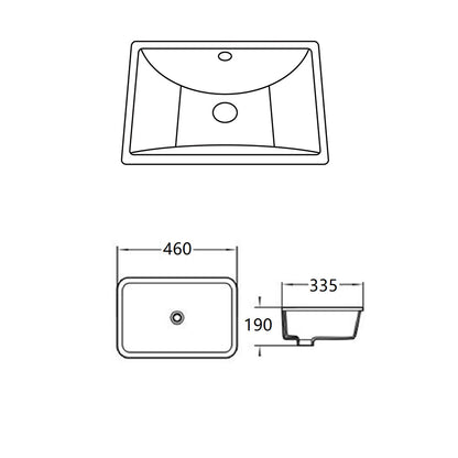 URBAN LIFE UNDER COUNTER BASIN - 437mm, 460mm, 525mm, 545mm