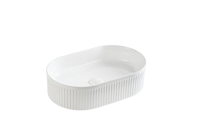 Ellips Fluted Fine Ceramic Above Counter Basin