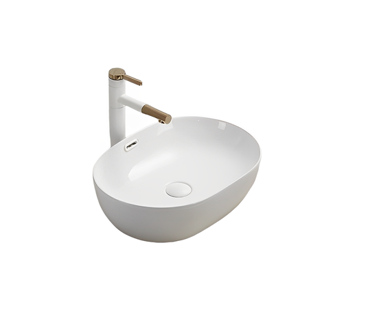 Ellips Fine Ceramic Above Counter Overflow Basin