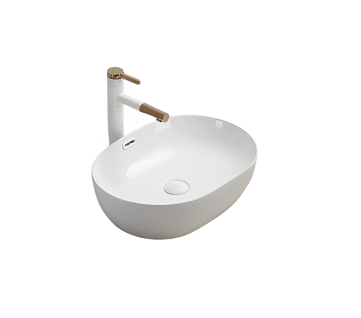 Ellips Fine Ceramic Above Counter Overflow Basin