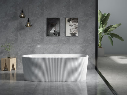 Agena Fluted Acrylic Free-Standing Bath LK-FA