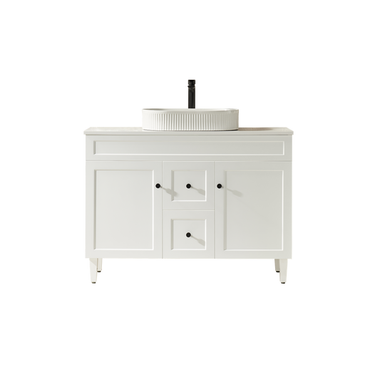 Harold Federation Free Standing Cabinet Matte White LK-FH124DL-MW