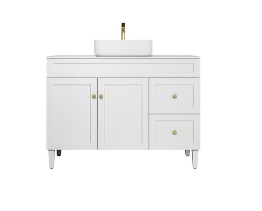 Harold Federation Free Standing Cabinet Matte White LK-FH124RL-MW