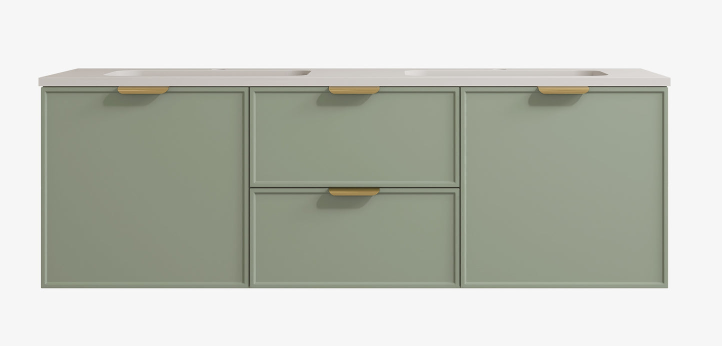 Madura Federation Wall Hung Cabinet Olive Green LK-FM1521-OG
