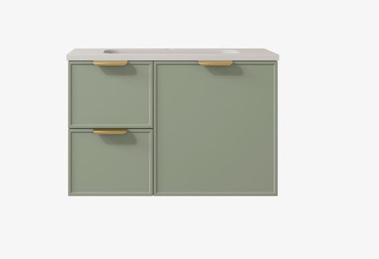 Madura Federation Wall Hung Cabinet Olive Green LK-FM74LW-OG