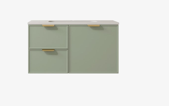 Madura Federation Wall Hung Cabinet Olive Green LK-FM94LW-OG